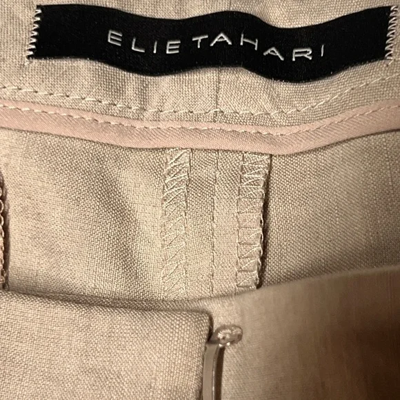 Elie Tahari woman’s linen Bermuda Short. Size 8. NWOT - Picture 10 of 12